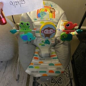 Colorful Baby Bouncer with Animal Toys